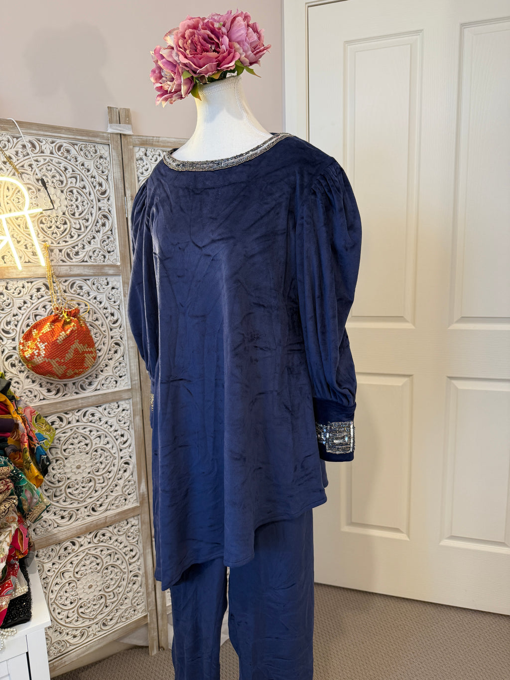 Midnight Muse Suede Velvet Co-Ord Set