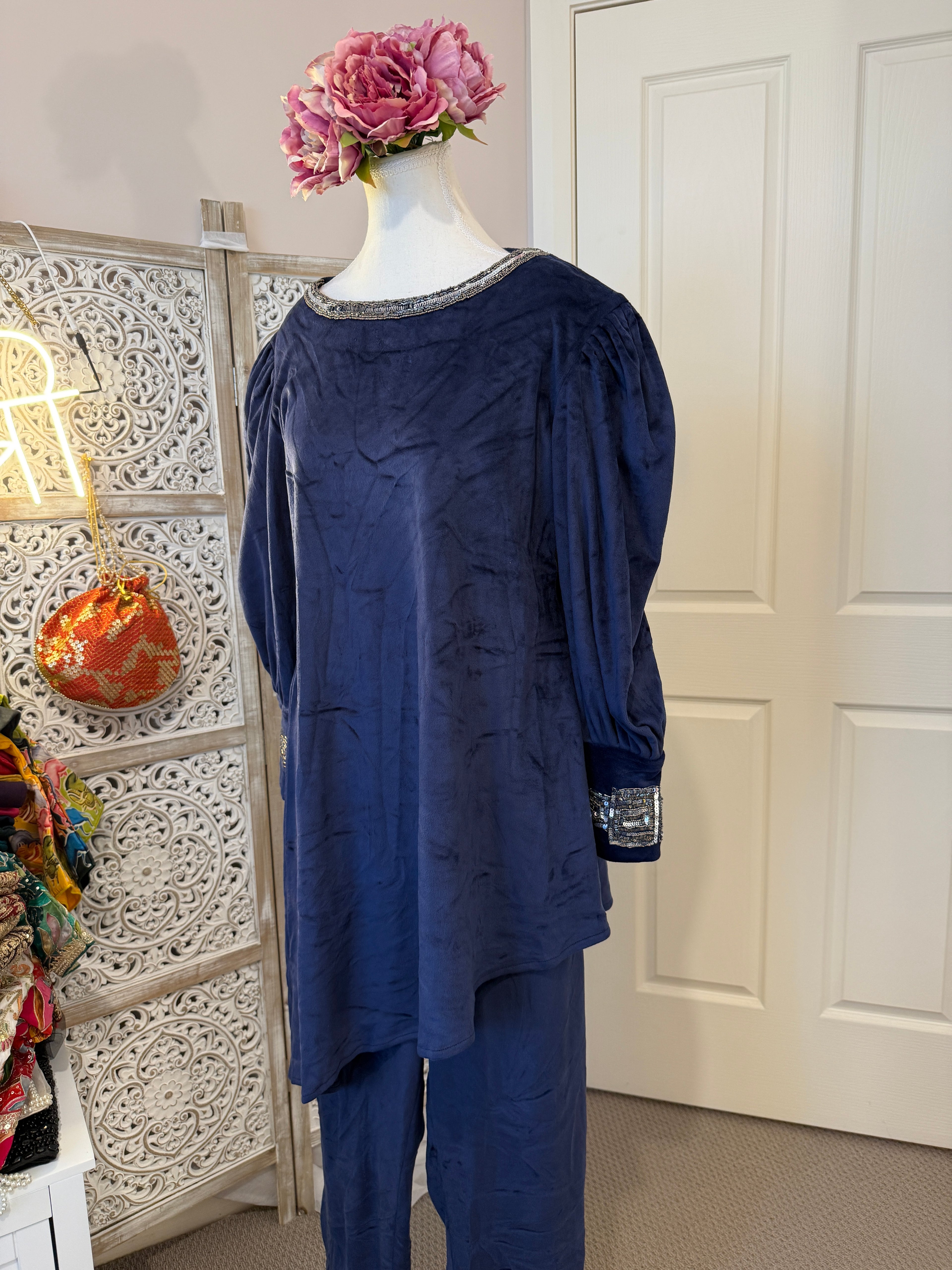 Midnight Muse Suede Velvet Co-Ord Set