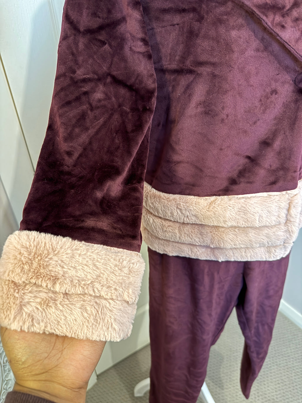 Bordeaux Luxe Velvet Co-Ord Set