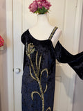 Midnight Bloom Velvet Statement Dress