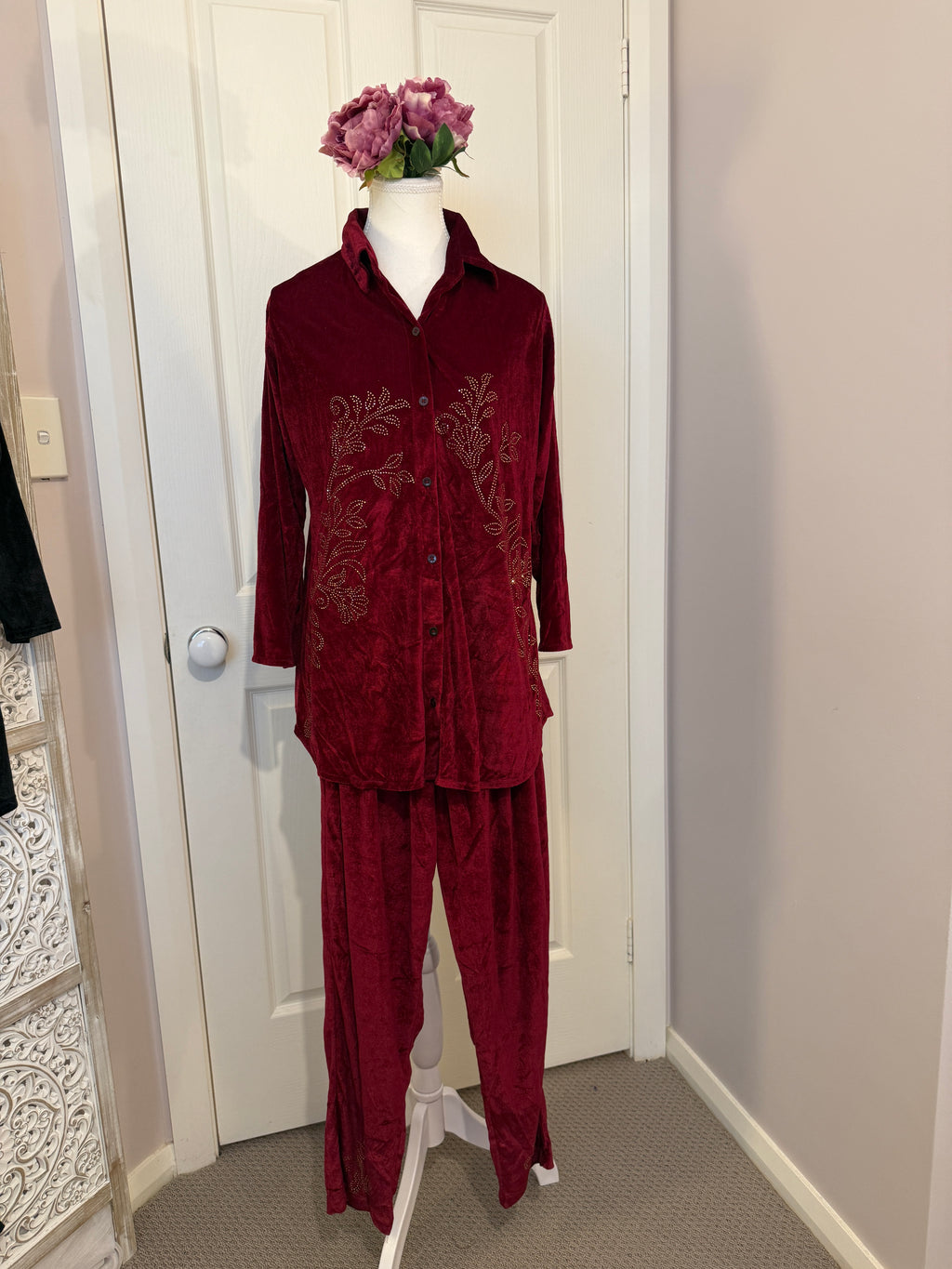 Autumn Bloom Velvet Set