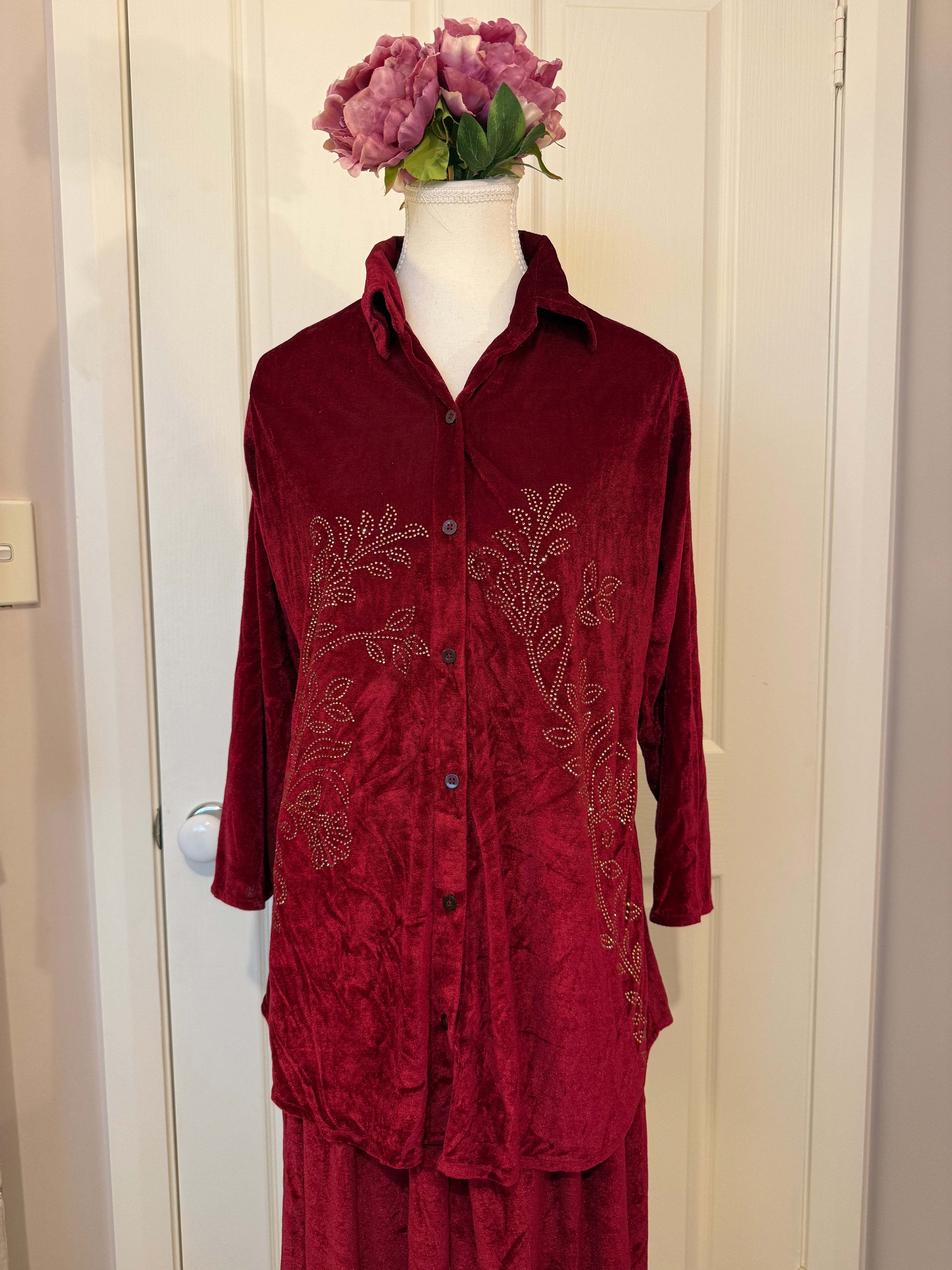 Autumn Bloom Velvet Set