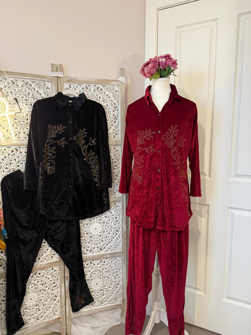 Autumn Bloom Velvet Set