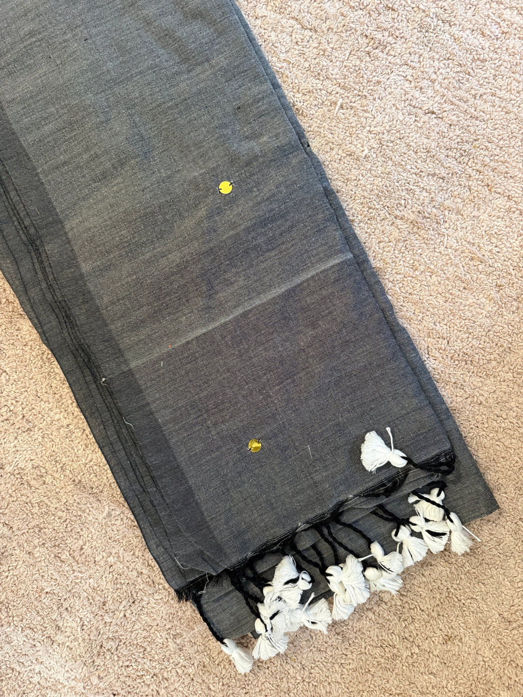 Gul Mul Cotton Saree | Lightweight Indian Saree with Tassel Pallu
