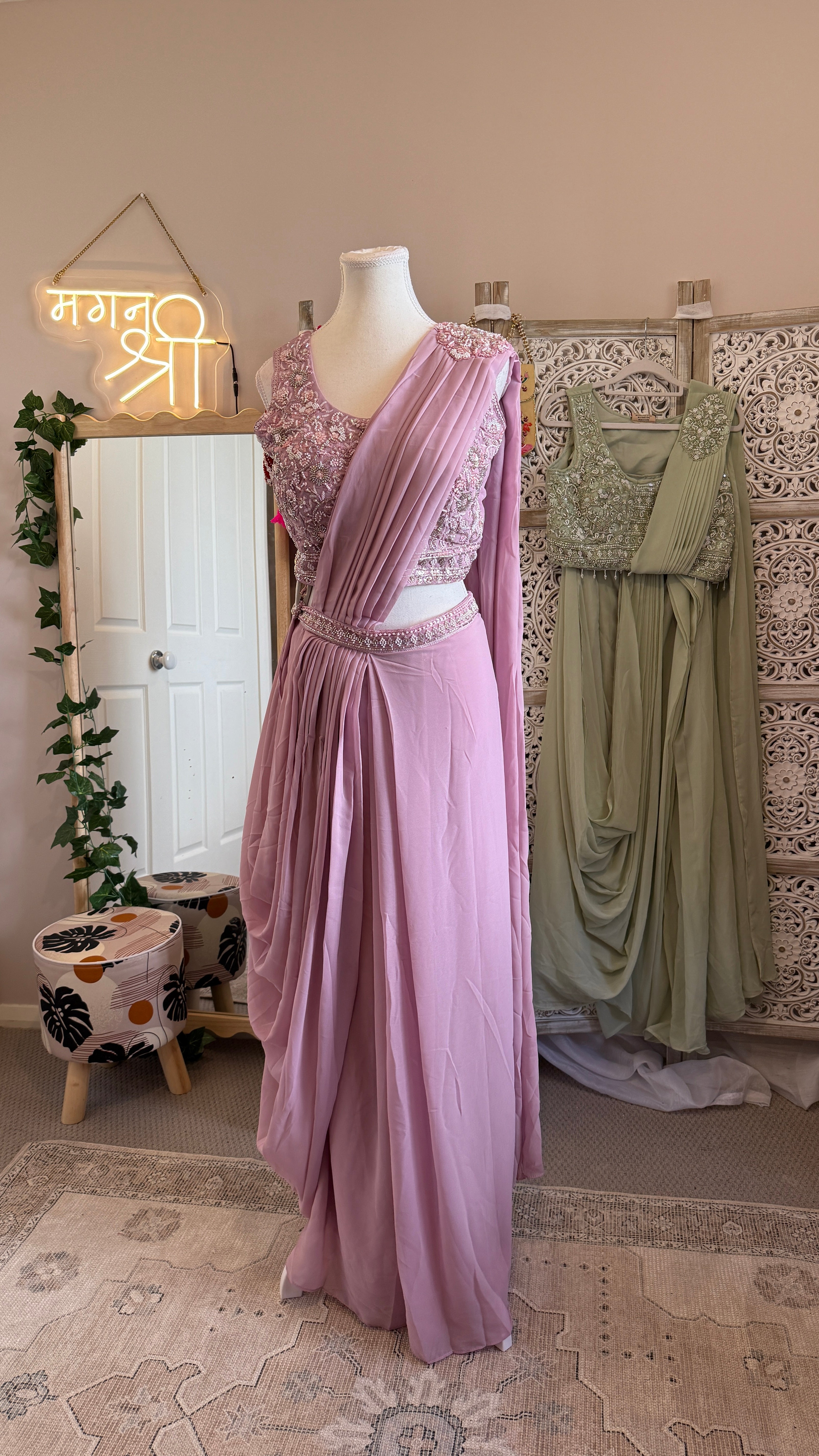 Pari Drape — Embellished Georgette Pre-Draped Saree