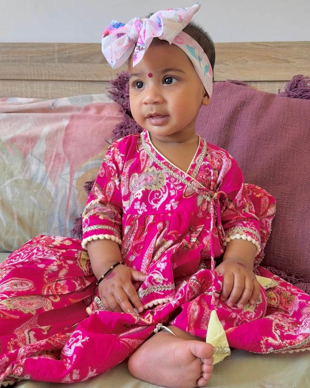 Toddler Girls Angrakha Skirt Set