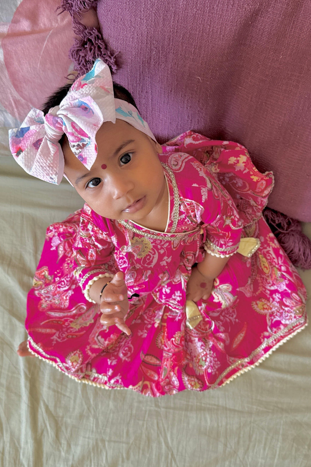 Toddler Girls Angrakha Skirt Set