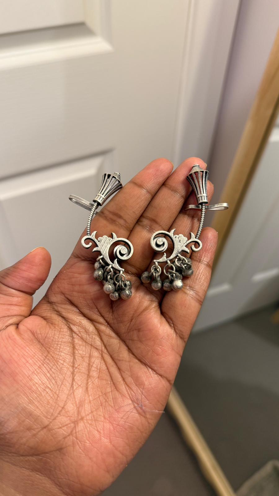 Vintage Lantern Ear Cuff Earrings