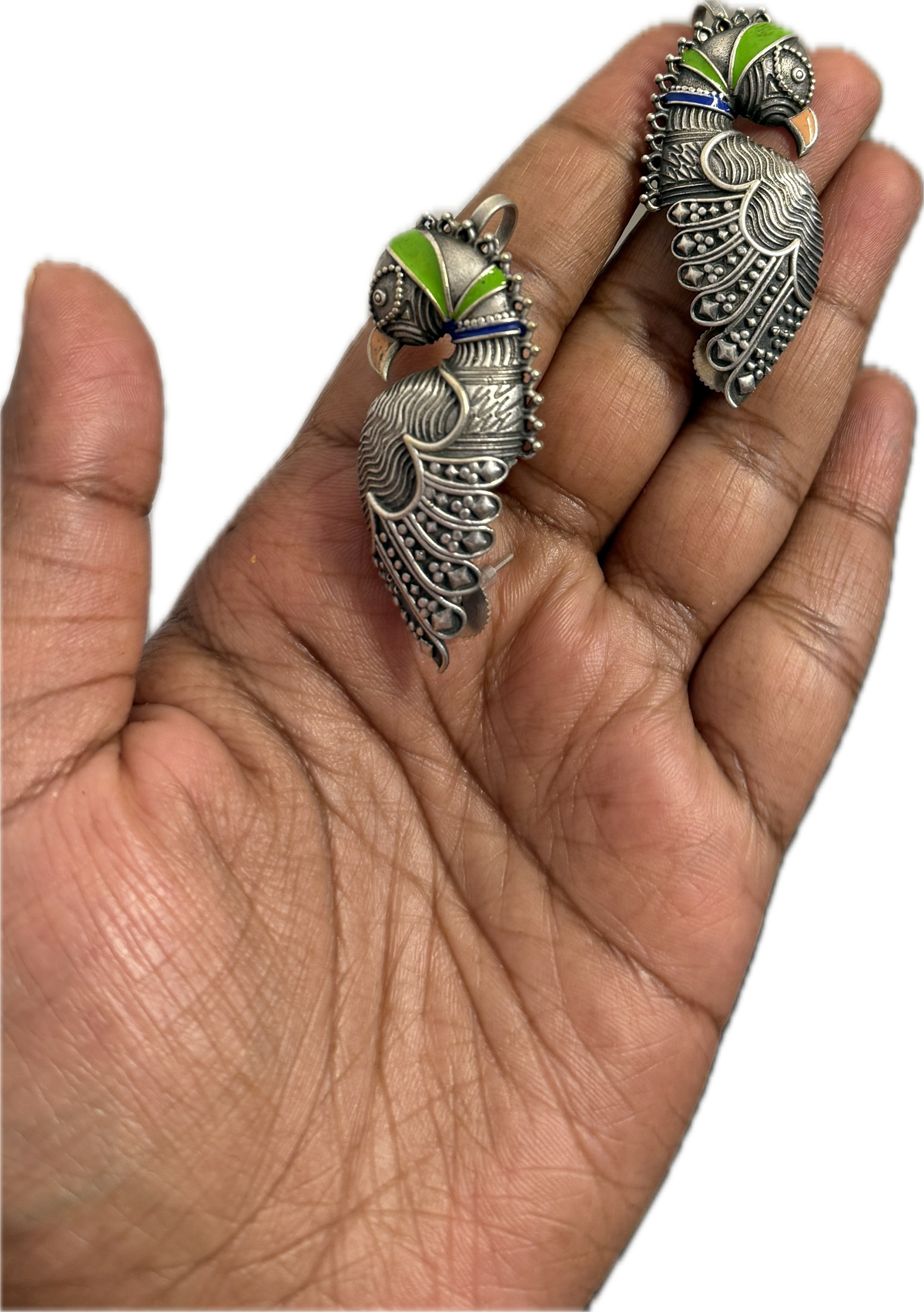 Peacock Ear Cuff Stud